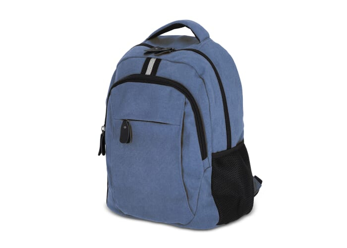 Sac à dos personnalisé toile de coton recyclé Harper Bleu foncé